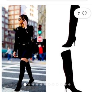 Cole Haan Marina OTK Black Suede Boots, 6.5, New